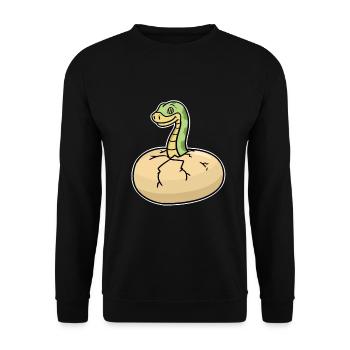 python - Unisex Sweatshirt - black - Front - Alina (178cm) & Michal (187cm)