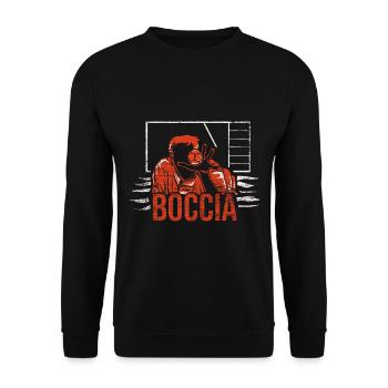 boccia - Unisex Sweatshirt - black - Front - Alina (178cm) & Michal (187cm)