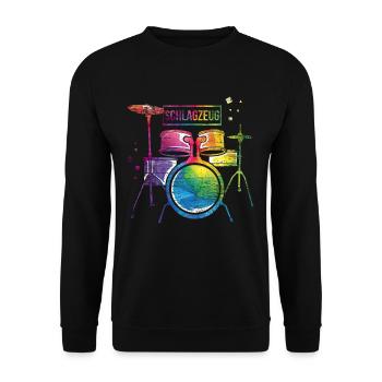 batterie - Sweat-shirt Unisexe - noir - Devant - Alina (178cm) & Michal (187cm)