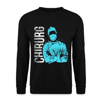 Médecin chirurgien - Sweat-shirt Unisexe - noir - Devant - Alina (178cm) & Michal (187cm)