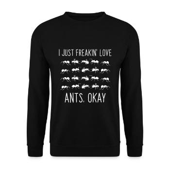 Ameisen - Unisex Pullover - Schwarz - Vorne - Alina (178cm) & Michal (187cm)