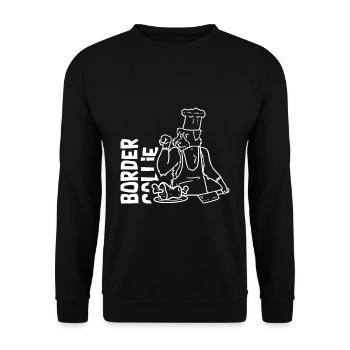 Border Collie Chef - Unisex Sweatshirt - black - Front - Alina (178cm) & Michal (187cm)