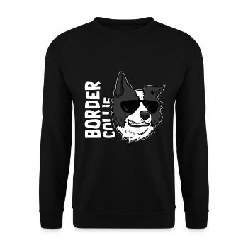 Border Collie - Unisex Pullover - Schwarz - Vorne - Alina (178cm) & Michal (187cm)