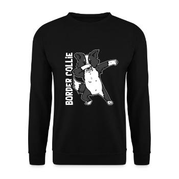 Border Collie - Unisex Sweatshirt - black - Front - Alina (178cm) & Michal (187cm)