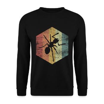 Ameise Vintage - Unisex Pullover - Schwarz - Vorne - Alina (178cm) & Michal (187cm)