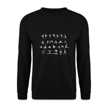 Gymnastics gift - Unisex Sweatshirt - black - Front - Alina (178cm) & Michal (187cm)