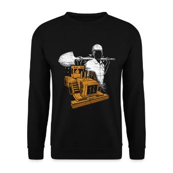 Straßenbauer Straße Gift - Unisex Sweatshirt - black - Front - Alina (178cm) & Michal (187cm)