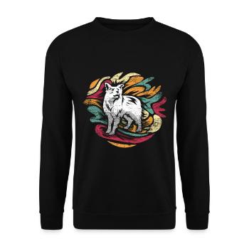 Border Collie Geschenk - Unisex Pullover - Schwarz - Vorne - Alina (178cm) & Michal (187cm)