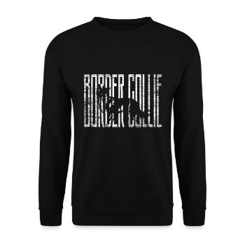 Border Collie - Unisex Pullover - Schwarz - Vorne - Alina (178cm) & Michal (187cm)