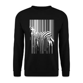 zebra - Unisex Sweatshirt - black - Front - Alina (178cm) & Michal (187cm)