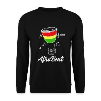 Afro Beat - Unisex Sweatshirt - black - Front - Alina (178cm) & Michal (187cm)
