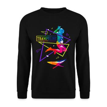 Trampoline polygon - Unisex Sweatshirt - black - Front - Alina (178cm) & Michal (187cm)