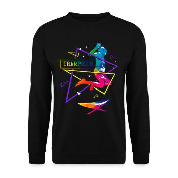 Trampoline polygon - Unisex Sweatshirt - black - Front - Alina (178cm) & Michal (187cm)