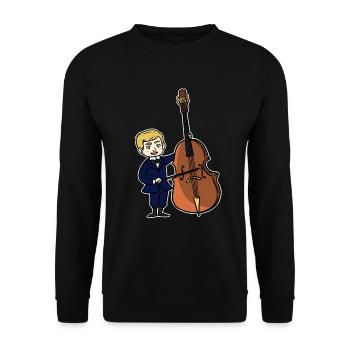 Contrebasse enfant - Sweat-shirt Unisexe - noir - Devant - Alina (178cm) & Michal (187cm)