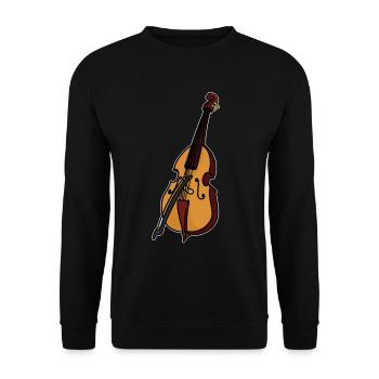 contrebasse - Sweat-shirt Unisexe - noir - Devant - Alina (178cm) & Michal (187cm)