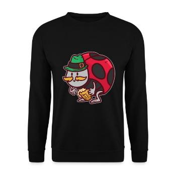 Marienkäfer - Unisex Pullover - Schwarz - Vorne - Alina (178cm) & Michal (187cm)