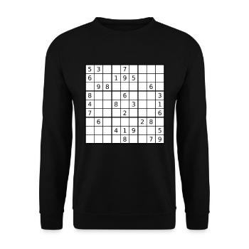 Sudoku - Unisex Pullover - Schwarz - Vorne - Alina (178cm) & Michal (187cm)
