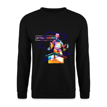 Chimney sweep polygon - Unisex Sweatshirt - black - Front - Alina (178cm) & Michal (187cm)