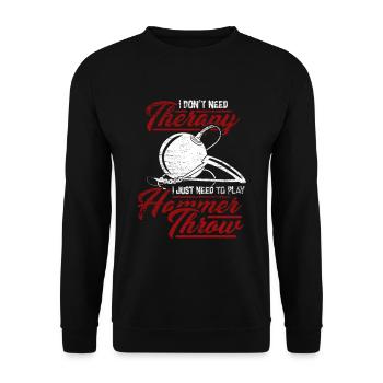 hammer throw - Unisex Sweatshirt - black - Front - Alina (178cm) & Michal (187cm)