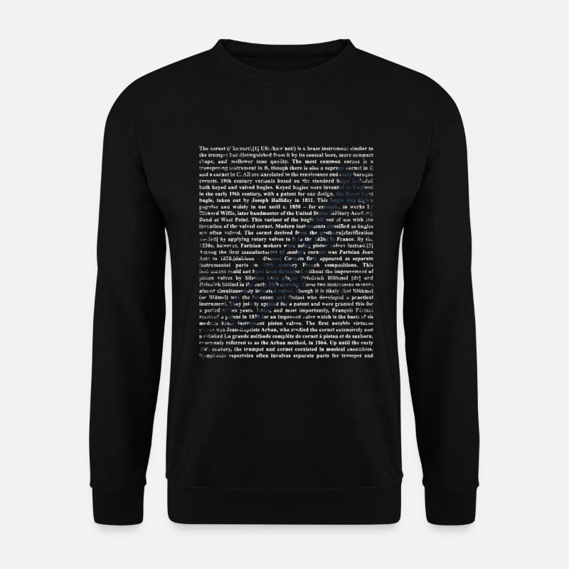 trompette - Sweat-shirt Unisexe - noir