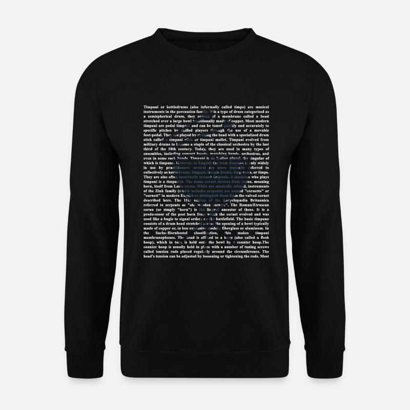 Drums - Unisex Sweatshirt - black