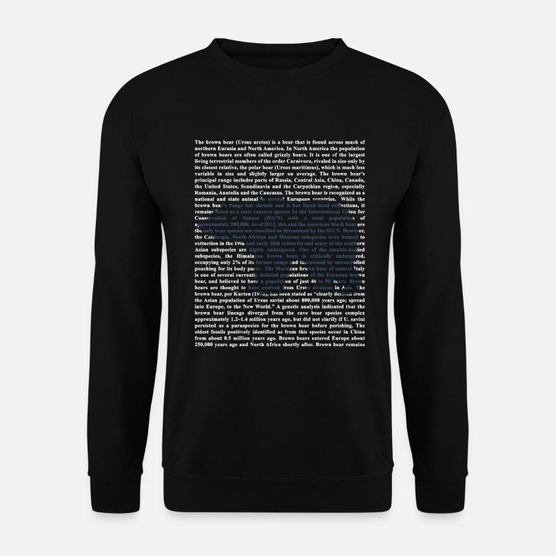 brown bear - Unisex Sweatshirt - black