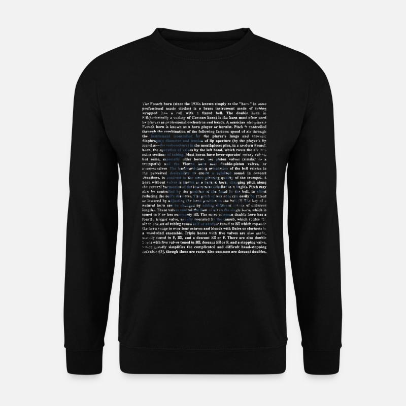 Waldhorn Hornist - Sweat-shirt Unisexe - noir