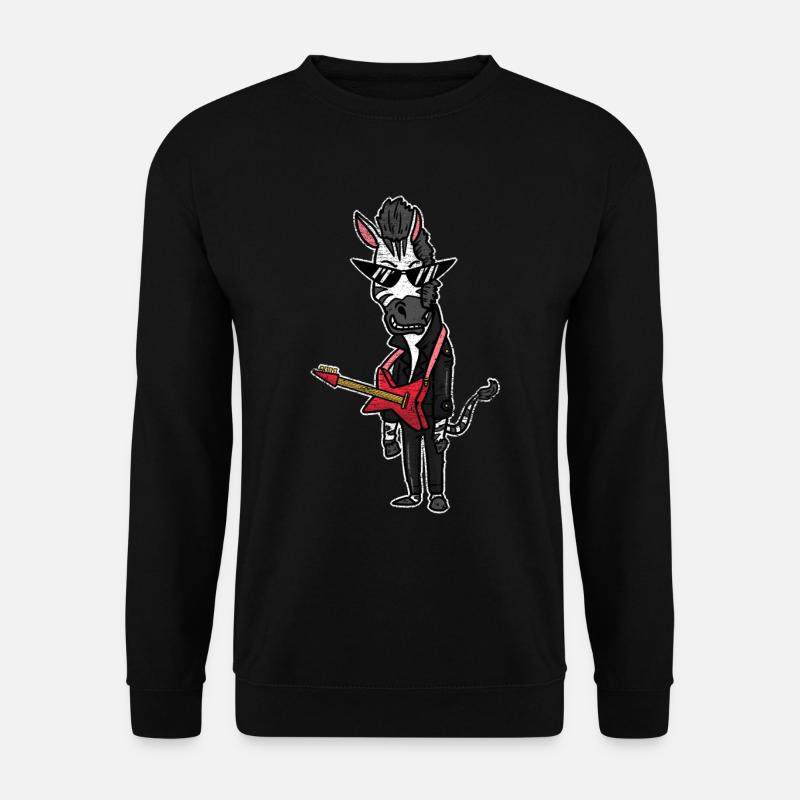 Zebra Rocker Gift - Unisex Sweatshirt - black