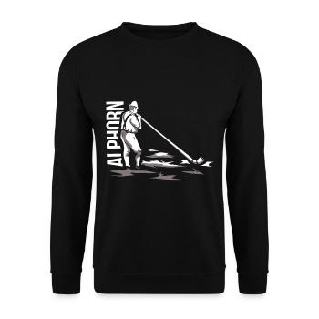 Alphorn - Unisex Pullover - Schwarz - Vorne - Alina (178cm) & Michal (187cm)