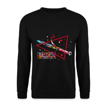 Bassoon polygon - Unisex Sweatshirt - black - Front - Alina (178cm) & Michal (187cm)
