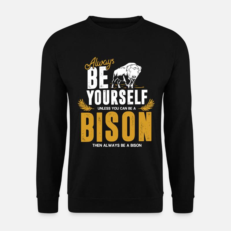 Bison - Unisex Pullover - Schwarz