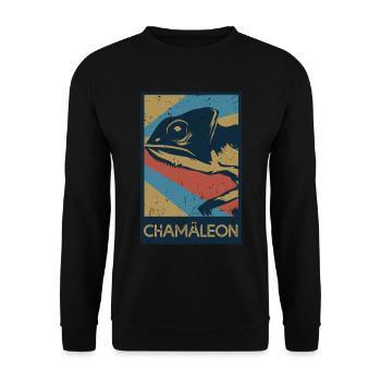 Chameleon gift - Unisex Sweatshirt - black - Front - Alina (178cm) & Michal (187cm)