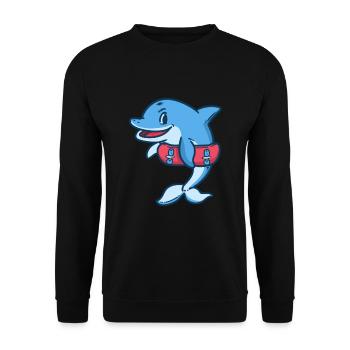 Delfin - Sweat-shirt Unisexe - noir - Devant - Alina (178cm) & Michal (187cm)