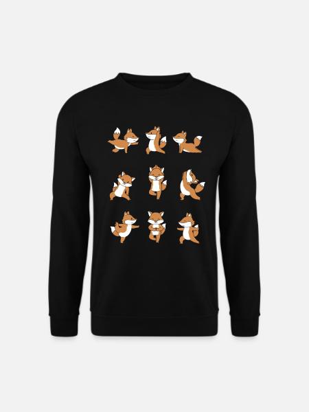 Yoga Fuchs Meditation Yogi Namaste Geschenk - Unisex Pullover - Schwarz