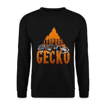 Léopard gecko lézard cadeau de reptiles désert - Sweat-shirt Unisexe - noir - Devant - Alina (178cm) & Michal (187cm)