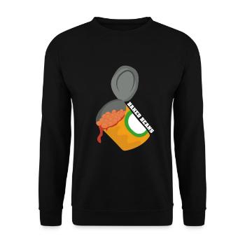 haricots en conserve - Sweat-shirt Unisexe - noir - Devant - Alina (178cm) & Michal (187cm)