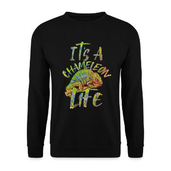 chameleon - Unisex Sweatshirt - black - Front - Alina (178cm) & Michal (187cm)