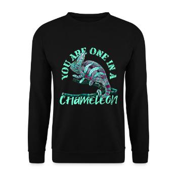 chameleon - Unisex Sweatshirt - black - Front - Alina (178cm) & Michal (187cm)