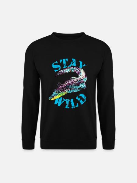 Krokodil - Unisex Pullover - Schwarz