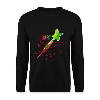 Darts polygon gift - Unisex Sweatshirt - black - Front - Alina (178cm) & Michal (187cm)