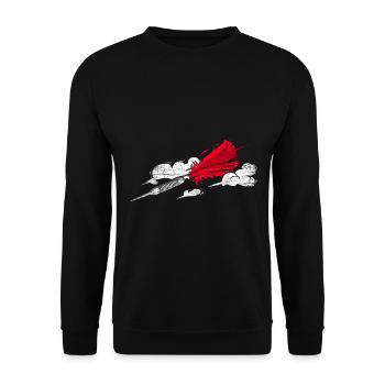 Darts arrow gift - Unisex Sweatshirt - black - Front - Alina (178cm) & Michal (187cm)