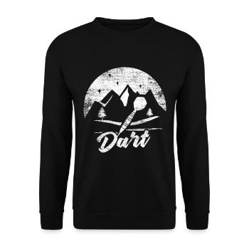 Darts Gift - Unisex Sweatshirt - black - Front - Alina (178cm) & Michal (187cm)