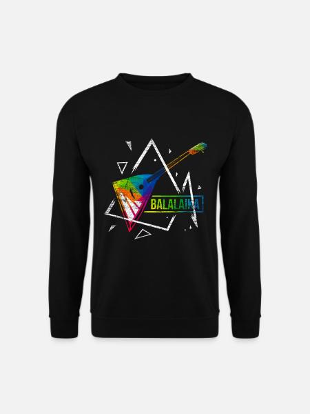 Balalaika Polygon Geschenk - Unisex Pullover - Schwarz