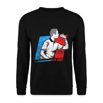 darts player - Unisex Sweatshirt - black - Front - Alina (178cm) & Michal (187cm)