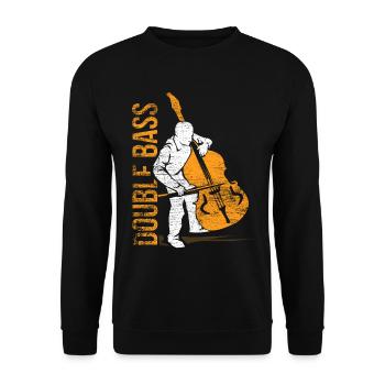 Cadeau de contrebasse - Sweat-shirt Unisexe - noir - Devant - Alina (178cm) & Michal (187cm)