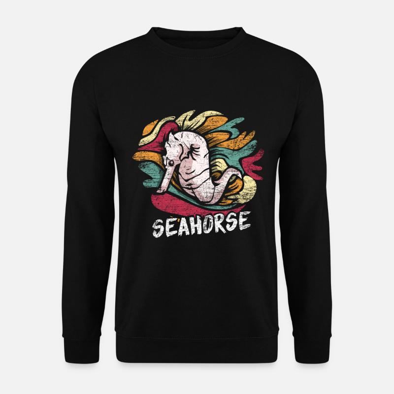 Cadeau hippocampe - Sweat-shirt Unisexe - noir