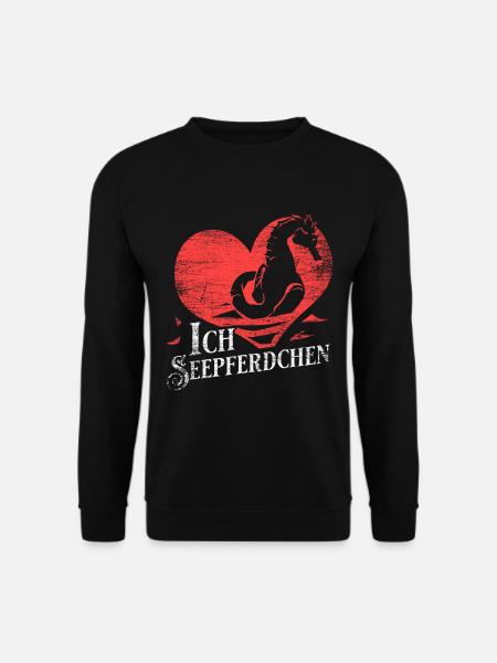 Seahorse love gift - Unisex Sweatshirt - black