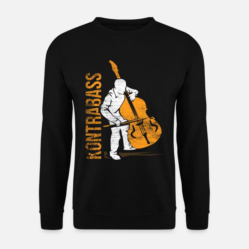 Kontrabass Musiker Geschenk - Unisex Pullover - Schwarz