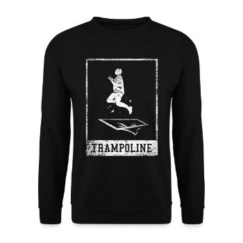 trampoline - Unisex Sweatshirt - black - Front - Alina (178cm) & Michal (187cm)