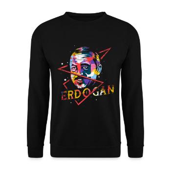 Erdogan cadeau polygone - Sweat-shirt Unisexe - noir - Devant - Alina (178cm) & Michal (187cm)